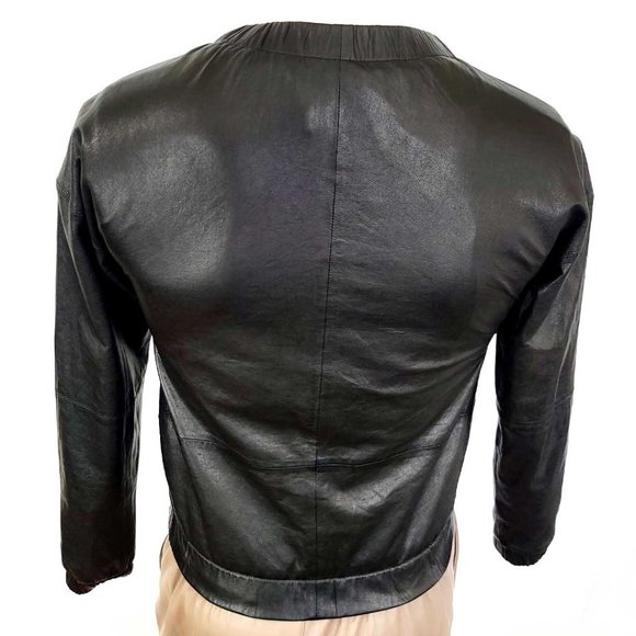 J Brand BAEZ Premium Lamb Leather Top - Picture 4 of 14